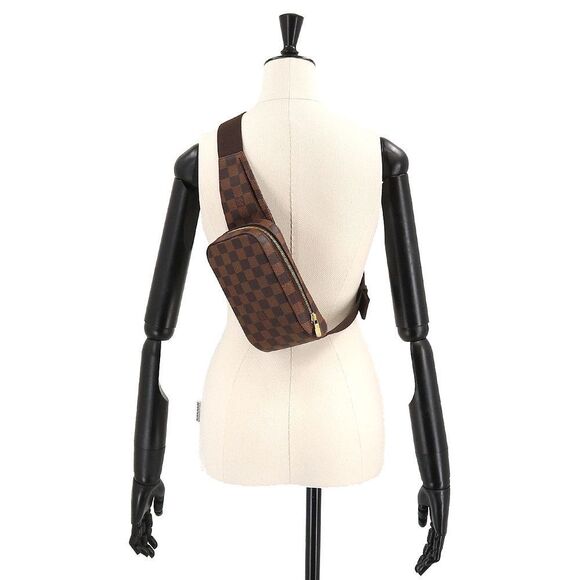 Louis Vuitton Damier Jeronimos Body Bag Waist Pouch Ebene Brown - Picture 8 of 8